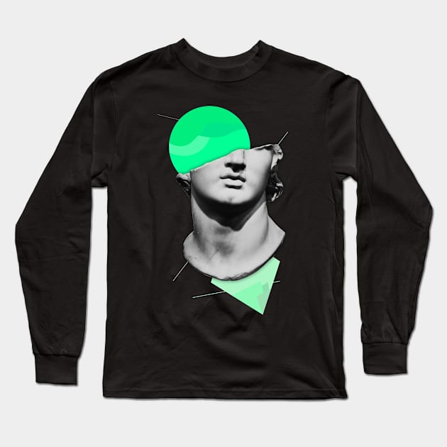 Greek Green Long Sleeve T-Shirt by The Photoshop Guy